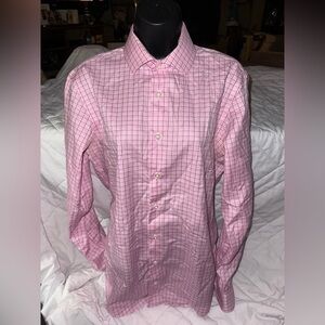Egara Slim Fit Gingham Button Up Dress Shirt